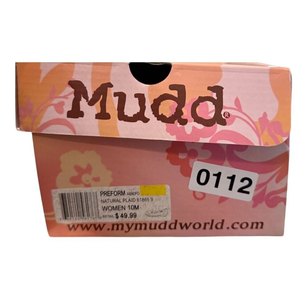 Mudd Women's Preform Plaid Flat Natural Size 10 NIB - Picture 8 of 9